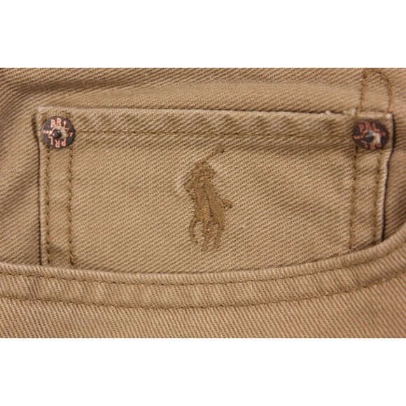 Polo Ralph Lauren Jeans Mens 867 Classic Brown denim Jeans Pony cotton 36" X 30" - Picture 7 of 12